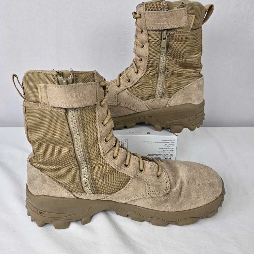 5.11 Tactical Speed 3.0 Desert Side Zip Boots Coyote 12337 Mens 12 Combat
